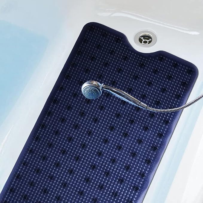 Non-slip Bathtub Mat Extra Long 40"x16"(for Smooth Non-Textured Tubs Only), Machine Washable Bath Tub Shower Mat with Suction Cups for Bathroom Bathtub Shower Stall