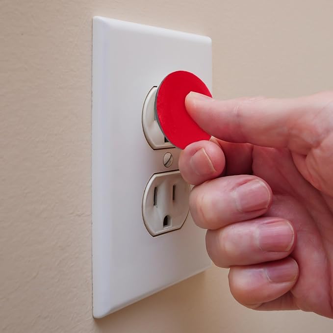 Outlet Covers, Child Safe, Easy Install, Pure Red Color