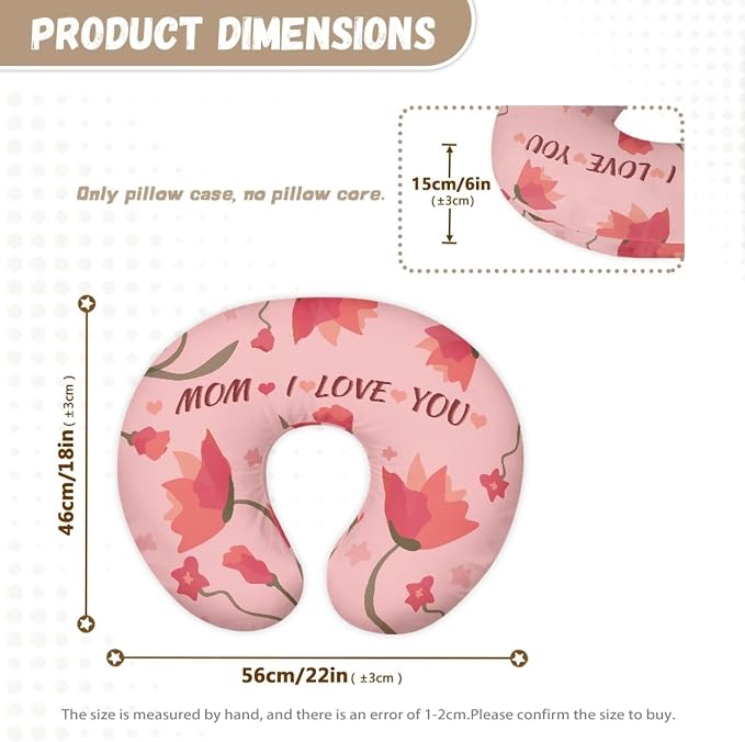 Mother's Day Bottlefeeding Pillow Detachable Newborn Original Breastfeeding Slipcover Case and Positioner Removable Head Support Protector Cushion Essential Propping Baby
