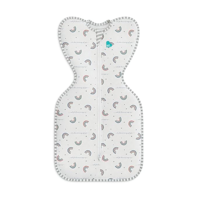 Love to Dream Swaddle UP, Baby Sleep Sack, Self-Soothing Swaddles for Newborns, Improves Sleep, Snug Fit Helps Calm Startle Reflex, New Born Essentials for Baby,1.0 TOG, Medium 13-19lbs, Rainbow Dream