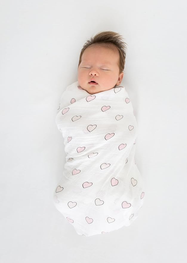 SwaddleDesigns Marquisette Swaddling Blanket, Premium Cotton Muslin, Very Berry Cute and Calm
