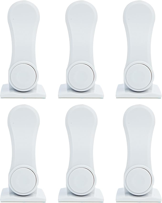 Child Proof Door Lever Lock(6 Pack) - Baby Proofing Door Handle Lock, 3M Adhesive & No DrillingNeed, Minimalist Design, Child Safety Door Handle Locks