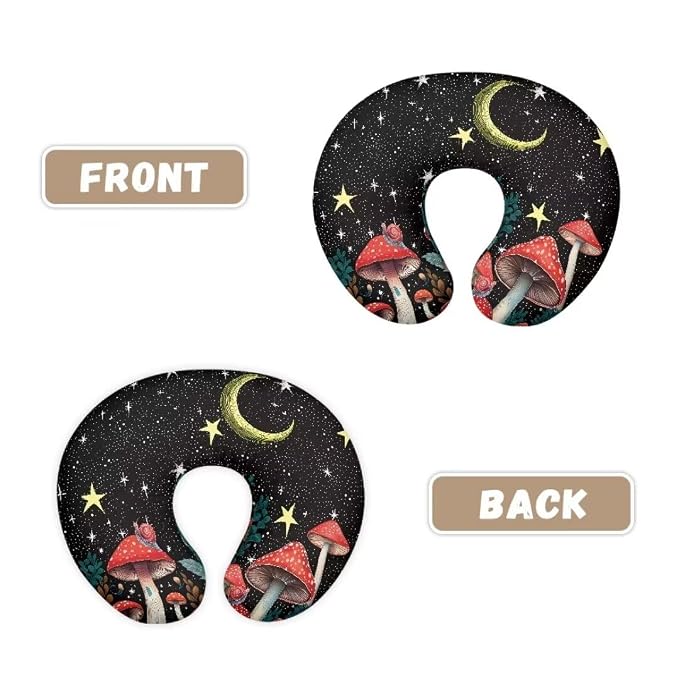 Stretchy Starry Mushroom Breastfeeding Pillow Cover, Lightweight Neutral Baby Pillow Cover for Infant Snug,Best Choice for Mom or Baby
