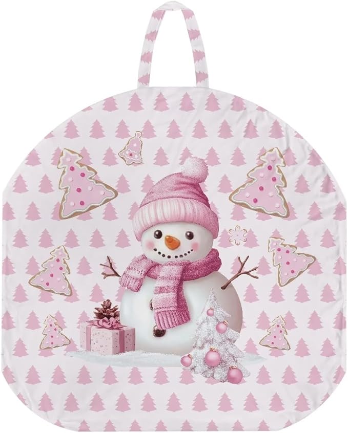Pink Snowman Nursing Pillow Covers for Breastfeeding Pillow Stretchy and Cozy Breastfeeding Pillow Slipcovers for Baby Girls Soft Breastfeeding Pillow Covers Fits for Infant Support
