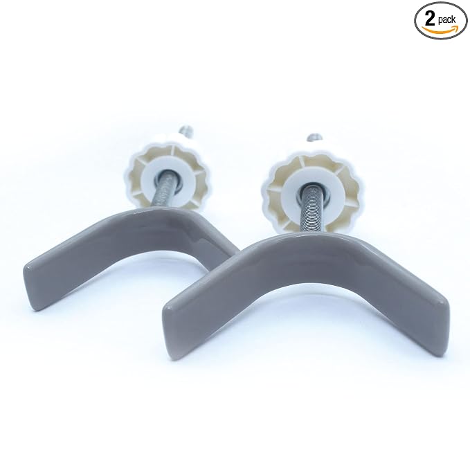 Baby Gate Banister Adapter Y-Spindle Rods - M8(8mm) for Pressure Mounted Baby and Pet Safety Stair Gates with Extra Long Wall Mounting Screws Rod & Bolts (Y-Grey-2 Pack)