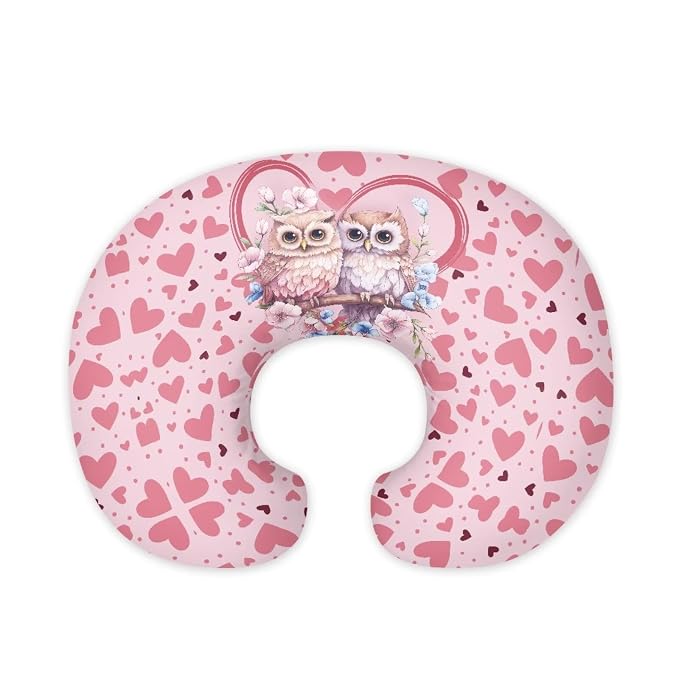 Owl Nursing Pillow Cover Slipcover, Breastfeeding Newborn Infant Feeding Cushion Cover Pillow Slipcovers for Breastfeeding Moms