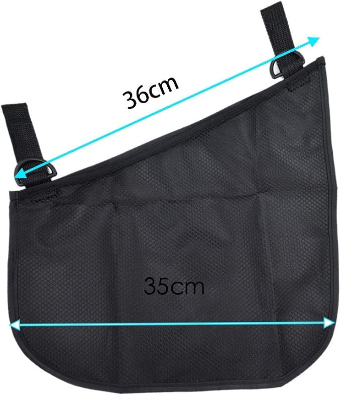 2 Pack Universal Side Sling Stroller Mesh Cargo Net and Organizer, Extra Stroller Storage Space, Non-Slip and Adjustable Straps