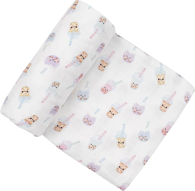 Muslin Swaddle Blanket for Unisex, Soft Breathable and Skin-Friendly Baby Swaddles for Boys & Girls, Newborn Receiving Blanket, Boba Blankets Babies, Large 42 x 47 inches