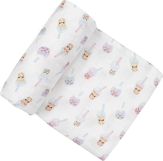 Muslin Swaddle Blanket for Unisex, Soft Breathable and Skin-Friendly Baby Swaddles for Boys & Girls, Newborn Receiving Blanket, Boba Blankets Babies, Large 42 x 47 inches