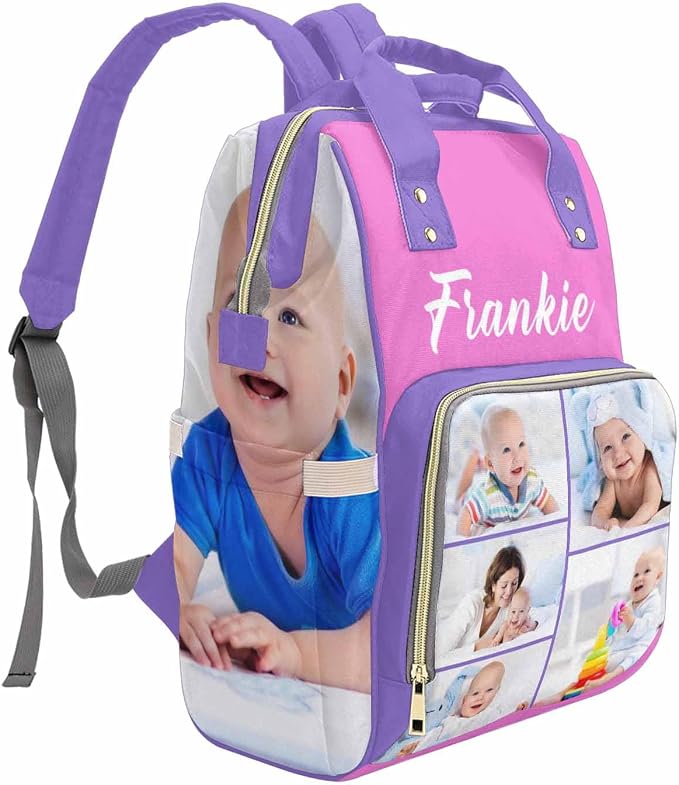 M YESCUSTOM Custom Baby Diaper Backpack Large Diaper Bag with Insulated Pockets Mommy Bags Boys Girl Unisex Multifunction Travel Baby Newborn Gift 6 Photos