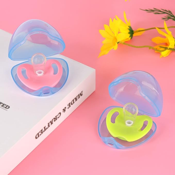 Accmor Pacifier Case, Pacifier Holder Case, Pacifier Container for Travel, BPA Free,Transparent Blue, 4 Pack