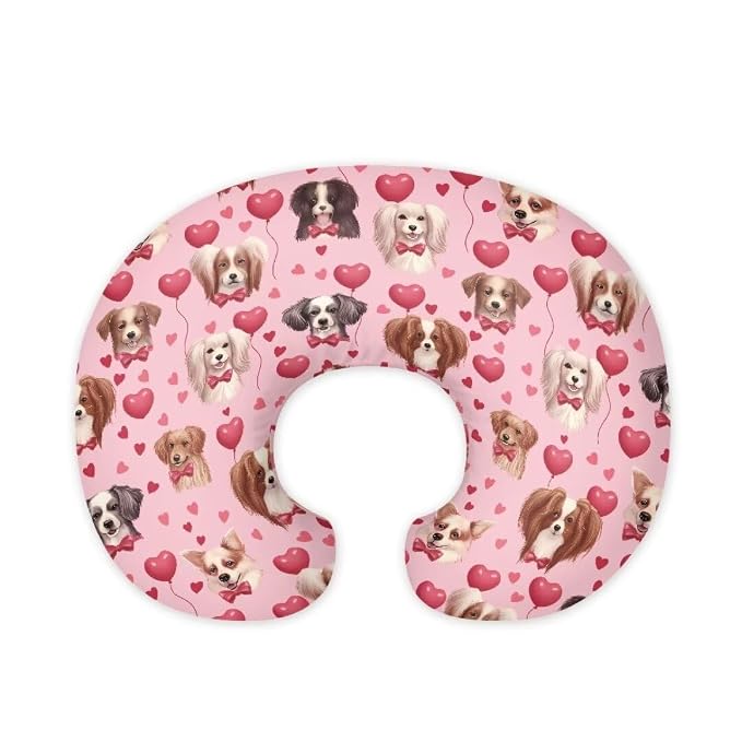 Dog Love Removable Breathable Breastfeeding Pillow Slipcover for Bottle Feeding Fit Standard Nursing Pillows