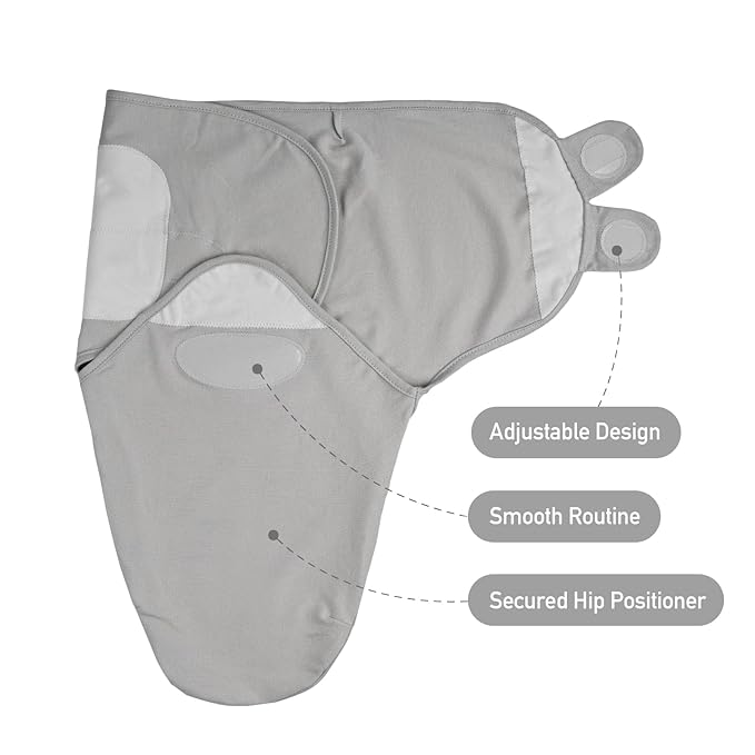Soarwg Kids Baby Swaddle, Organic Adjustable Baby Swaddles for Newborns, Sleep Sack for Baby Boy and Girl 0-3 Months, 100% Cotton Certified Standard 100 by Oeko-TEX, 3-Pack (Deer Meadow)