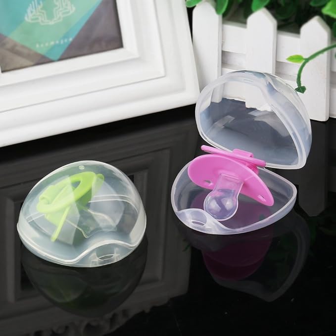 Accmor Pacifier Case, Pacifier Holder Case, Pacifier Container for Travel, BPA Free, Transparent, 3 Pack