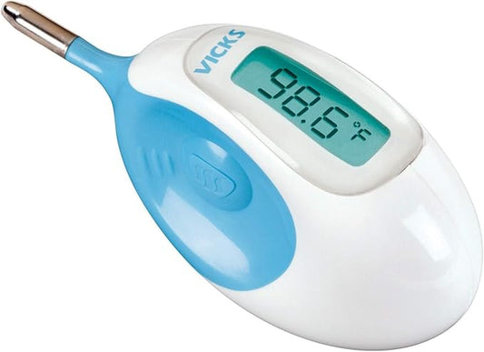 Vicks Baby Rectal Thermometer Baby Thermometer for Rectal Temperature, Short and Flexible Tip with Fast Read Times and Large Digital Display