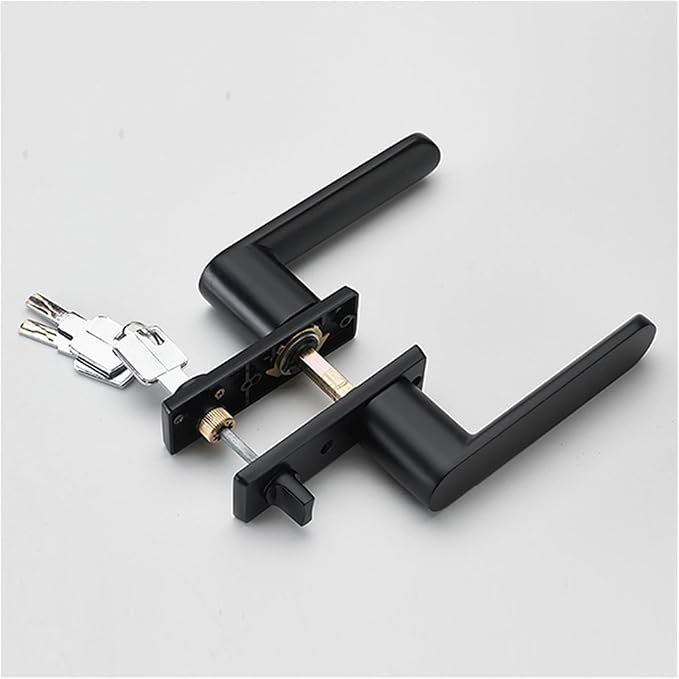 Zinc Alloy Room Wooden Door Lock Bedroom Magnetic Indoor Handle Locks Toilet Door Universal Household Mechanical Locks 1Pcs