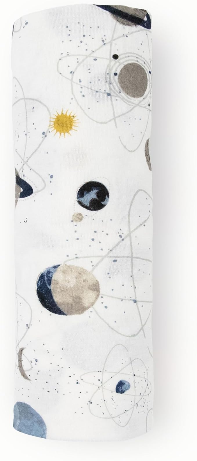 Little Unicorn Large Stretch Knit Swaddle Blanket 2 Pack| Super Soft with Optimal Stretch for swaddling | Giftable Set (Planets)