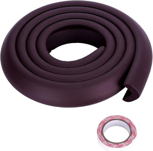 Kids Baby Safety Rubber Bumper Strip Corner and Guards Protector Child Proofing Premium Childproofing Protector (Coffee)
