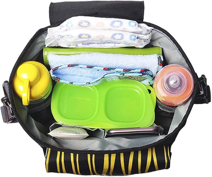 carrotez Universal Stroller Caddy ??Large Capacity Organizer with Cup Holders & Front Wipes Pocket