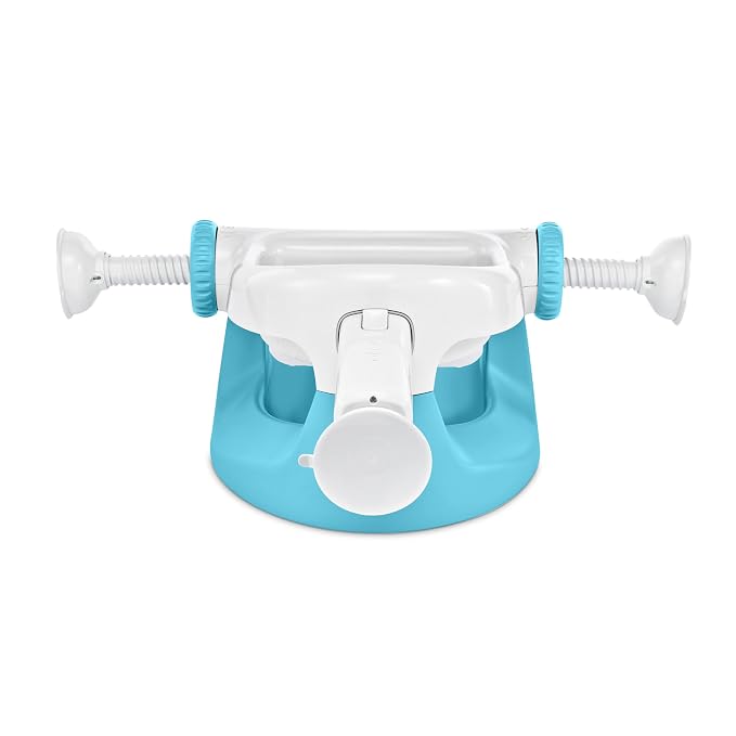 Ingenuity My Bath Seat for Sit-Up Baby Bathing, Sure & Secure Suction Cups, ASTM Safety Tested & Approved, Backrest for Assisted Sitting, Easy Setup & Storage, Aqua