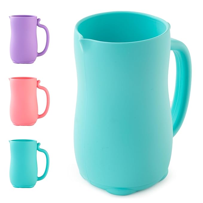 LOYATRO Baby Bath Rinse Cup Shower Shampoo Bowl Water Bath Bucket, Toddler Bath Toys Cup Water Containers Wash Essentials (Cat-Turquoise)