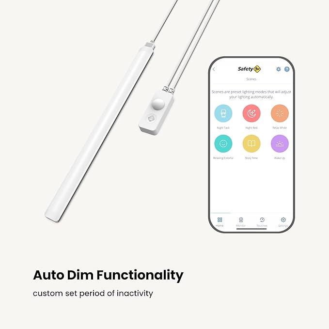 Safety 1st Connected Under Crib Smart Light ??Motion Activated Night Light, Dimmable and Full Color Control, Nursery and Bedroom Lighting, Wi-Fi Enabled, iOS and Android Compatible