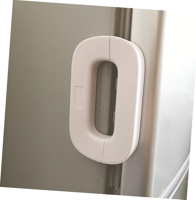 2sets Boy Girl Multipurpose Refrigerator and Cabinet Door Locks White Grey Finger Pinch for Boys and Girls Easy One-handed