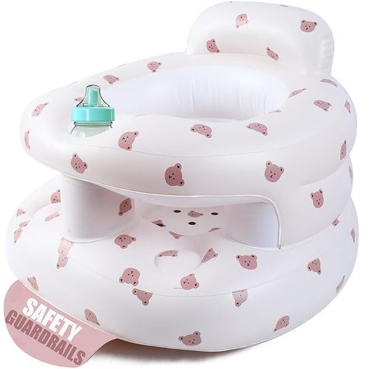 Upgraded Inflatable Baby Seat for Babies 3-36 Months, Inflatable Baby Chair Sit Me Up Floor Seat for Baby, Back Support Baby Seats for Infants for Sitting Up with Built in Air Pump