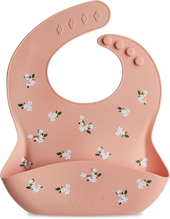 Loulou Lollipop Soft, Waterproof Silicone Feeding Bib for Babies and Toddlers