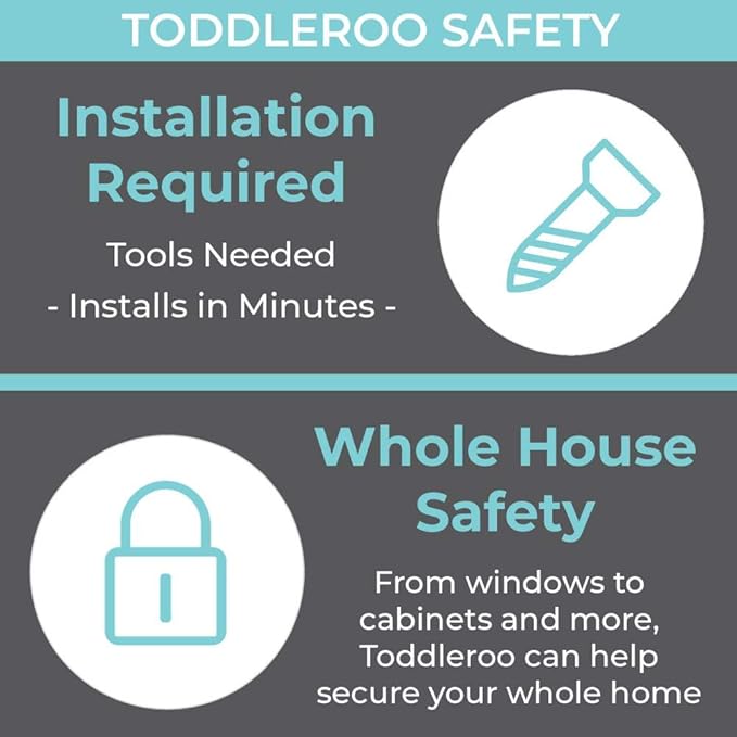 Toddleroo by North States - Magnetic Cabinet Locks for Baby Proofing: Child Proof Cabinet & Drawer Locks - 4 Pack - White