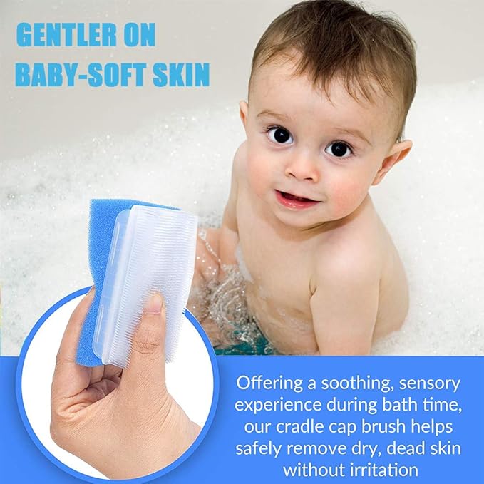 12PCS Sterile Bath Sponge & Sensory Brush, MELONSUN Baby Bath Scrubber.