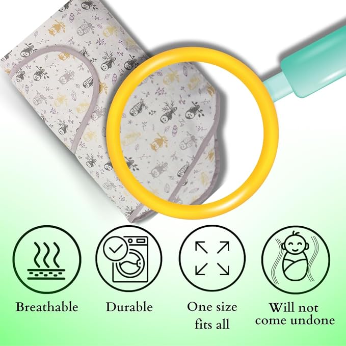 Miracle Blanket Swaddle Wrap - Boy, Girl, or Neutral Receiving Baby Blanket - Soft, Wearable Sleep Sack Essential for Newborns and Infants (Pink Elephants)