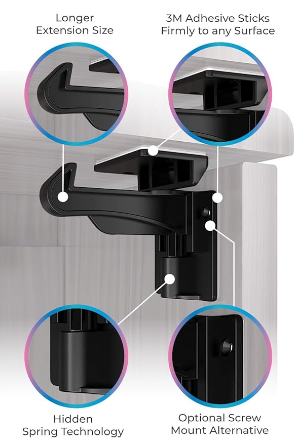 Invisible Cabinet Locks for Baby Proofing ??No Tools Needed ??Secure Drawers & Cabinets Instantly ??12 Pack