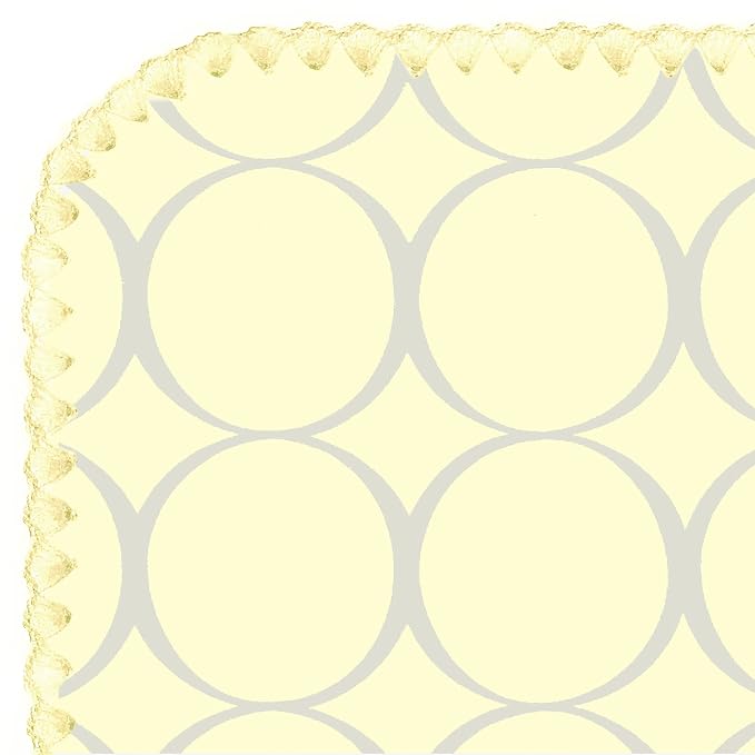 SwaddleDesigns Large Receiving Blanket, Ultimate Swaddle for Baby Boys, Girls, Softest US Cotton Flannel, Best Shower Gift, Made in USA, Sterling Mod Circles on Sunwashed Yellow (Mom's Choice Award Winner)