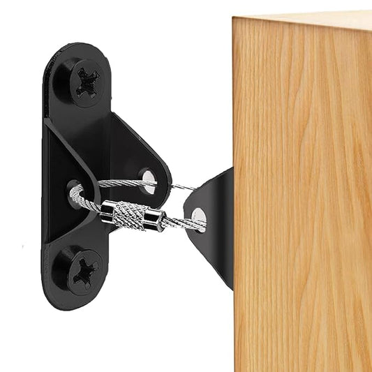 Furniture Anchors Anti Tip Furniture Straps for Baby Proofing, Secure 400lbs Tension Earthquake Resistant Furniture Safety Straps to Wall Prevent Falling Bookshelf Wall Anchor (6 Pack)