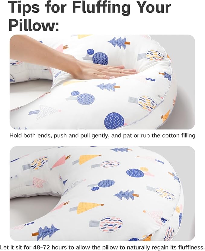 Nursing Pillow for Breastfeeding & Bottle Feeding ?“Breastfeeding Pillow with Adjustable Waist Strap, Feeding Pillow for Tummy Time,Removable Cotton Cover for Mom & Baby Comfort (Polka)