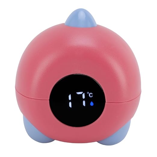RiToEasysports Baby Bath Thermometer, Real Time Digital Dinosaur Water Temperature Thermometer for Newborn Bath (Red)