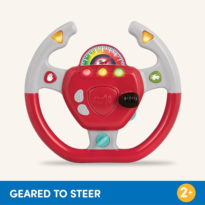 Battat ??Interactive Steering Wheel ??Portable Car Toy ??Kids Games & Songs ??Toddler Road Trip ??2+ Years ??Geared to Steer
