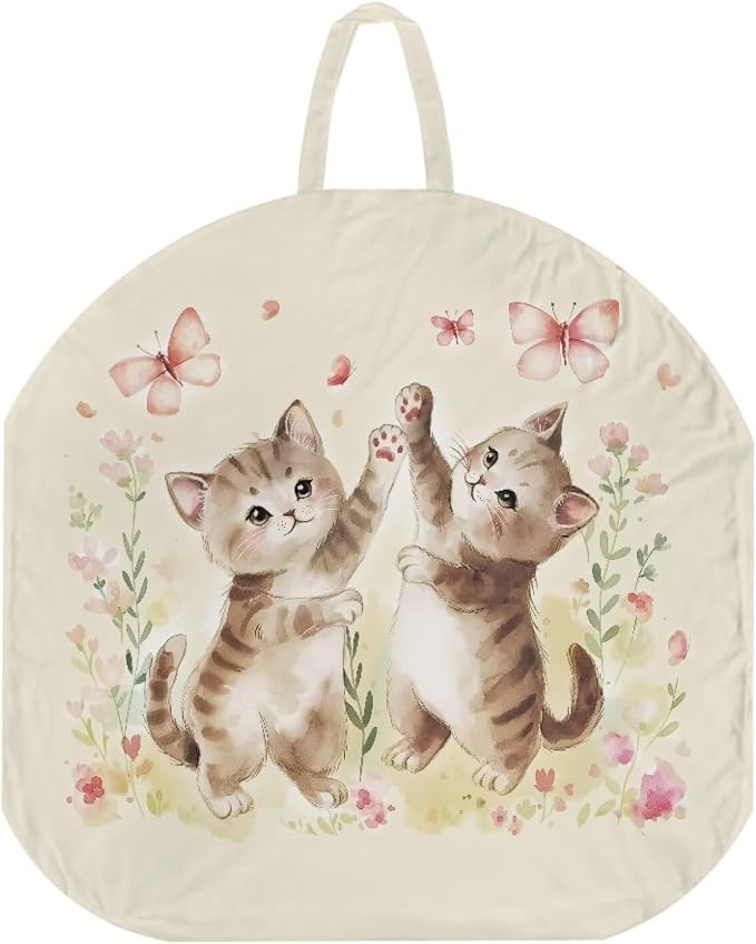 Kawaii Kitten Nursing Pillow Covers for Baby Girl Nursing Pillow Slipcovers for Breastfeeding Moms, Soft and Stretchy Safely Breastfeeding Pillow Cover for Infant Pillow Not Included