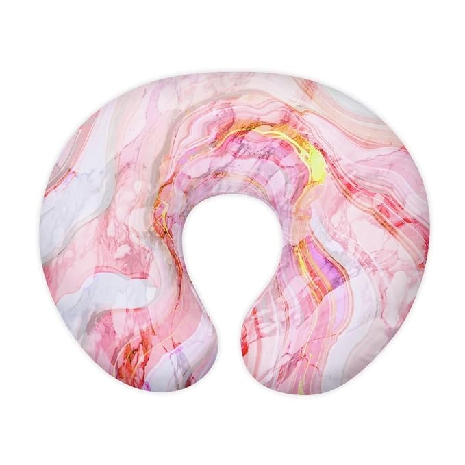 Pink Marble Nursing Pillow Cover with Zipper Covers Soft Breastfeeding Cover for Nursing Pillow Unisex Nursing Pillow Slipcovers