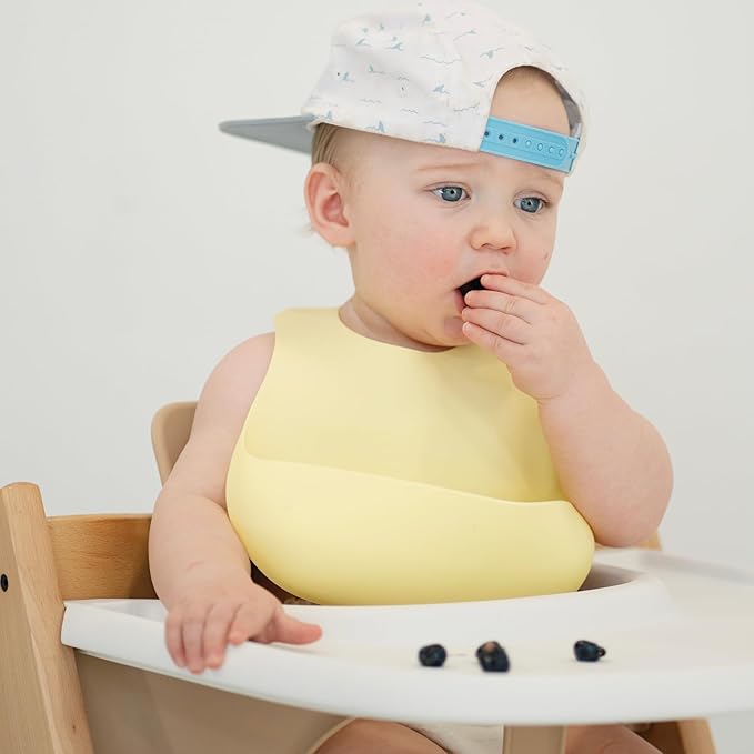 Magnetic Silicone Baby Bib ??Waterproof, Dishwasher Safe, BPA Free Food-Grade, Feeding Bib for Infants and Toddlers