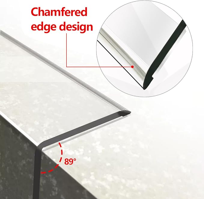 Wall Corner Protector - 2PCS, 16" x3/4" - Self Adhesive Clear Corner Protectors for Walls, Cabinet Doors, Edge Protector Trim; Easy to Install Corner Guards for Walls (40.6cm x 2cm)