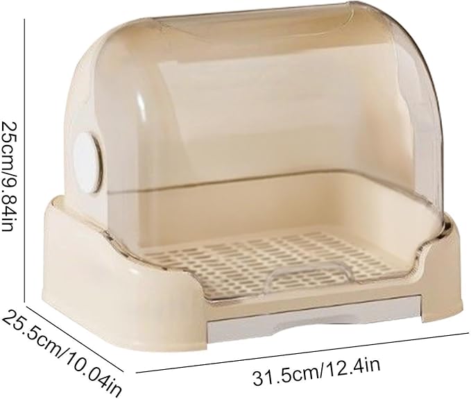 Kid Bottle Storage Box,Kid Bottle Drying Rack with Cover with Lid and Detachable Drain Tray, with 6 Drain Support Racks, for Various Daily Necessities for Kids