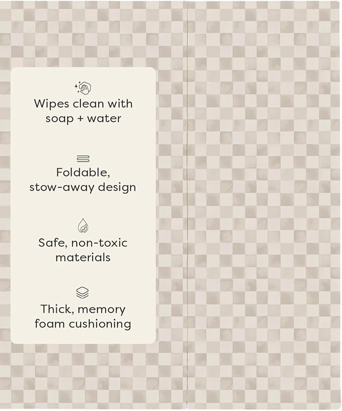 House of Noa Tumbling Baby Play Mat for Floor ??Foldable Foam Playmat for Babies & Kids, Non-Toxic Wipeable Baby Mat