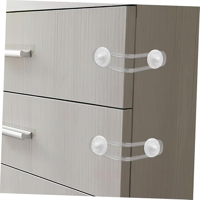 Yardwe 2pcs Safety Locks for and Girls Cabinet Locks Pinch Design for Door Lever Cupboard Refrigerator Window
