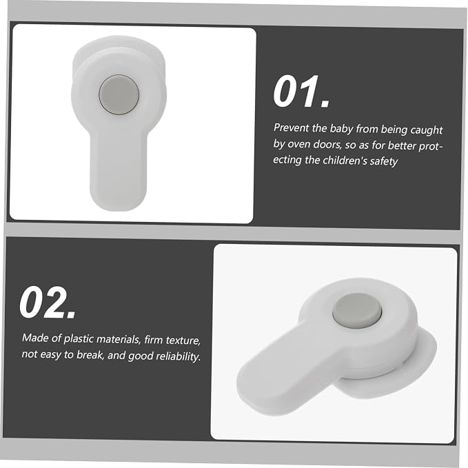 Toyvian 4pcs Safety Oven Lock Kitchen Lock for Proofing Easy to Install Revolving Design Prevents Finger Injuries for Home Safety