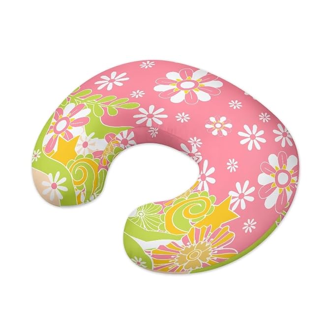 Baby Nursing Pillow Cover, Cartoon Daisy Breastfeeding Pillow Cover Boys Girls Nursing Pillow Case for Newborn, Soft Fabric Fits Snug On Infant