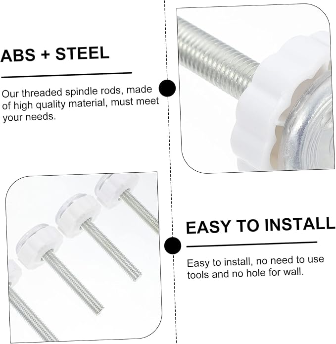 4pcs Baby Gate Threaded Spindle Rods Adjustable Baby Gate Adapter for Stairs Screw Mounted Bolts Compatible