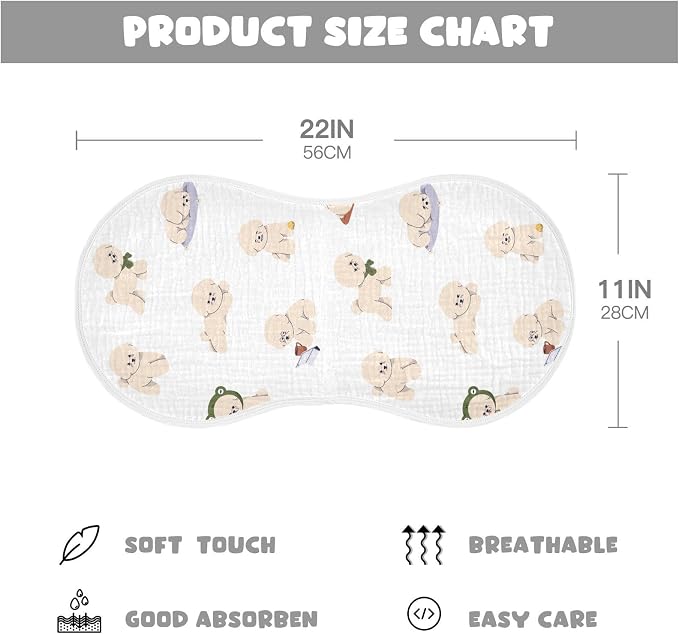 vvfelixl Baby Burp Cloths Bichon Frise Dog Baby Newborn Cotton Burping Cloths Set Baby Washcloths 4 Pack
