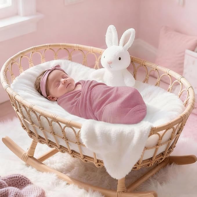 Muslin Swaddle Blankets for Baby Girl - 3 Pack 47x47 Inch Large Receiving Blankets, Soft Breathable Cotton Nursery Swaddles for Newborn, Infant & Todler, Pink